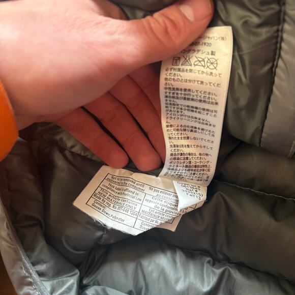 Men's Eddie Bauer Ascent Silver Blue Downlight StormDown Puffer Jacket Sz Medium - Picture 5 of 11